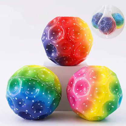 Colorful Hole Ball Soft Bouncy Ball Anti-fall Moon Shape Kids dealsniper-net