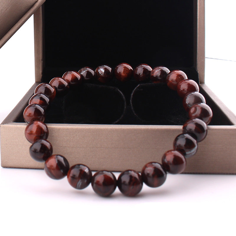 Vintage Style 8mm Red Tiger Eye Bracelet Anti-fatigue Jewelry dealsniper-net