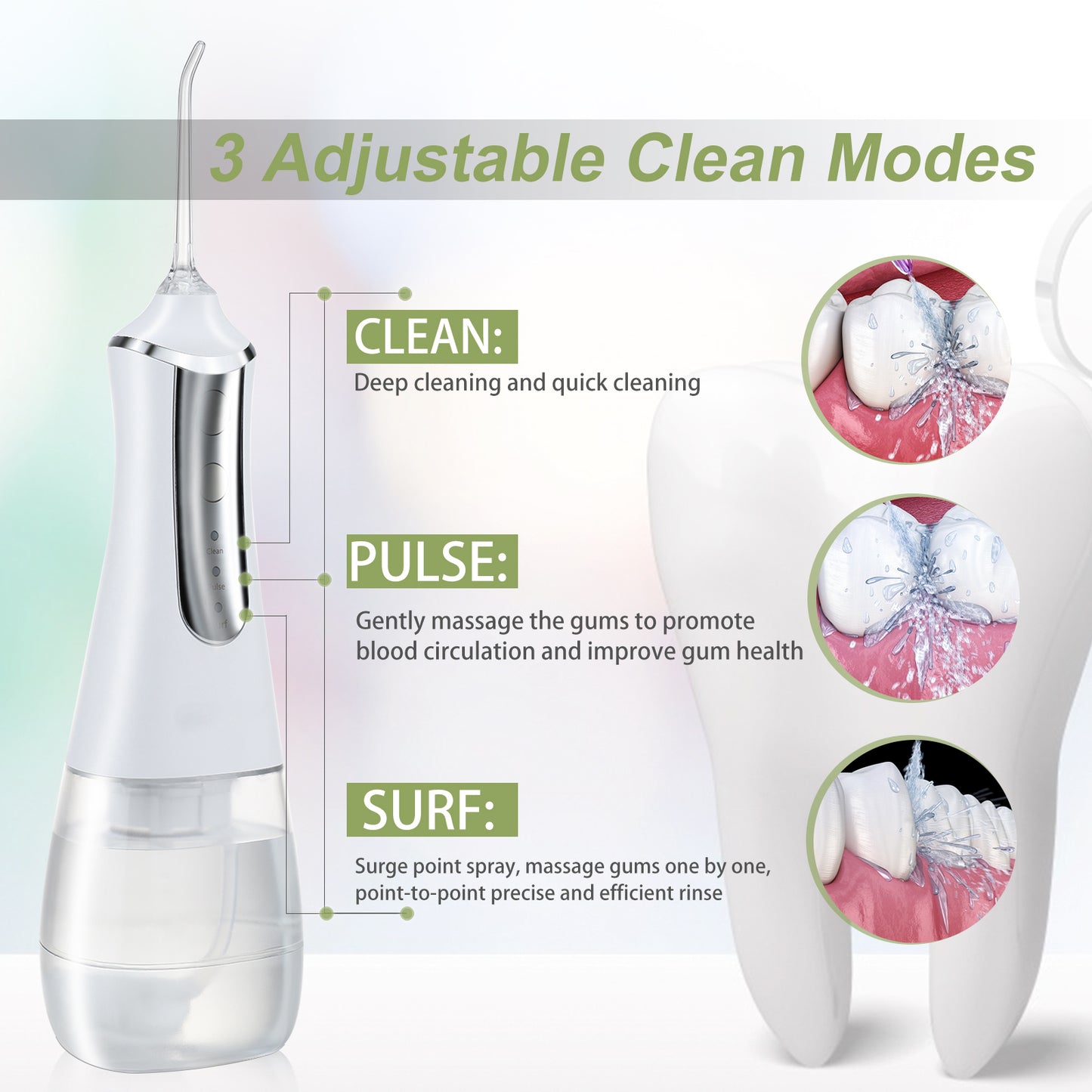 Portable Dental Water Flosser Jet 350ml Health dealsniper-net