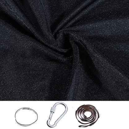 Kids Cotton Outdoor Indoor Swing Hammock For Cuddle Outdoor dealsniper-net Black 150x280cm