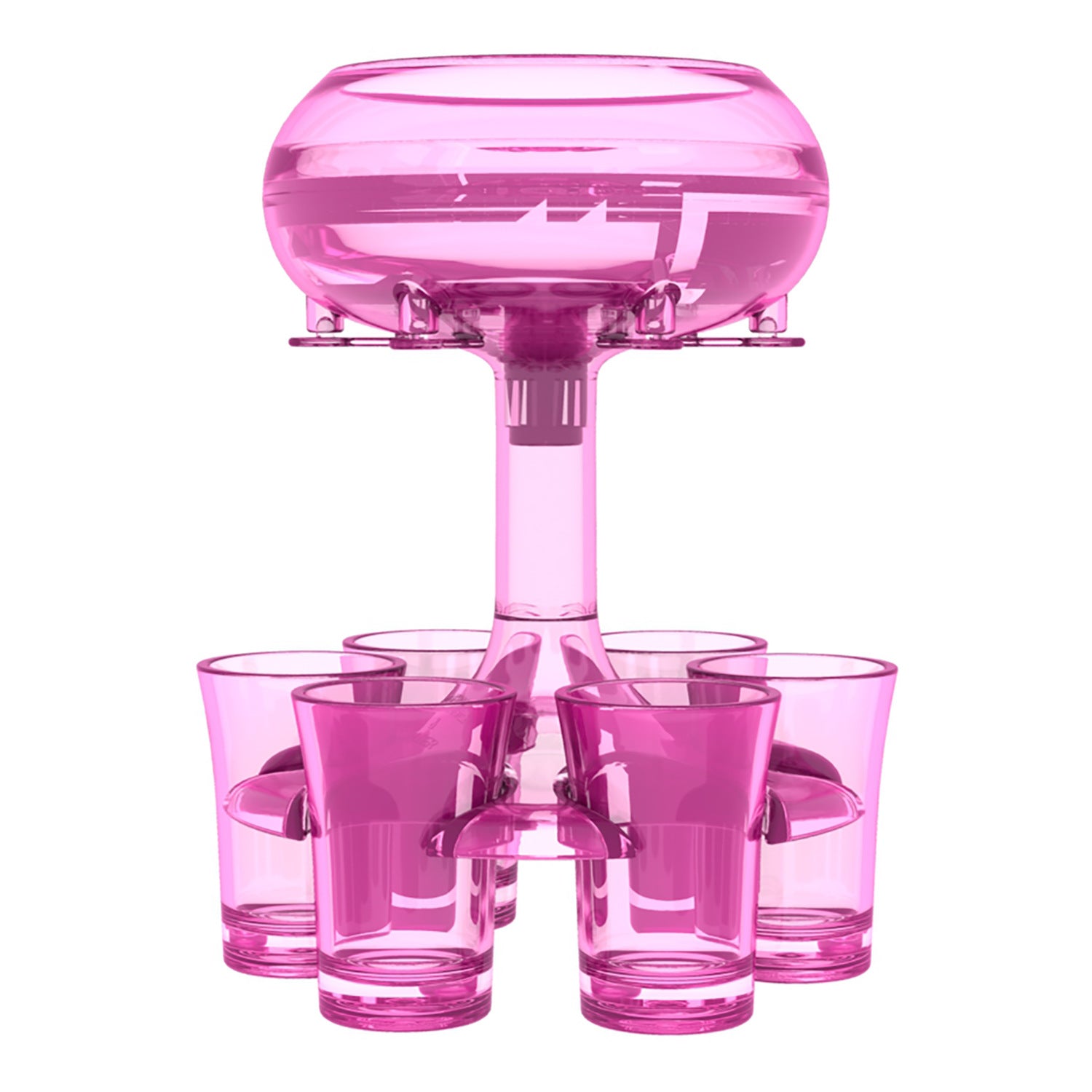 6-Shot Glass Dispenser Holder Wine Whisky Beer Dispenser Rack Bar Holidays DealSniper.net Wine Red