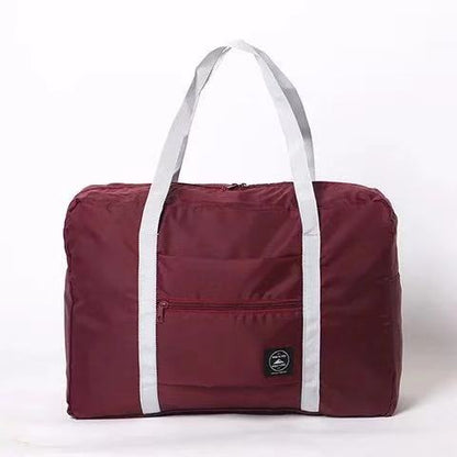 Foldable Travel Duffel Bag Tote Carry On Luggage Bag For Women Travel dealsniper-net Wine red