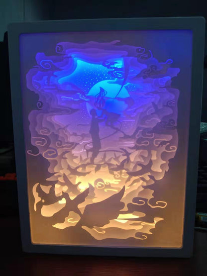 LED Paper Carving Lamp 3D Light Home Decor DealSniper.net F