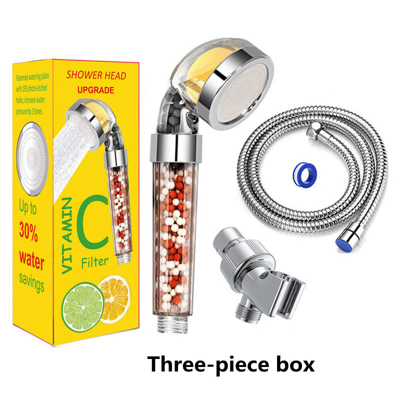 Bathroom Aroma Shower Head Vitamin C Lemon Scent Anion Shower Head Ai Recorder Gym From House Three piece box