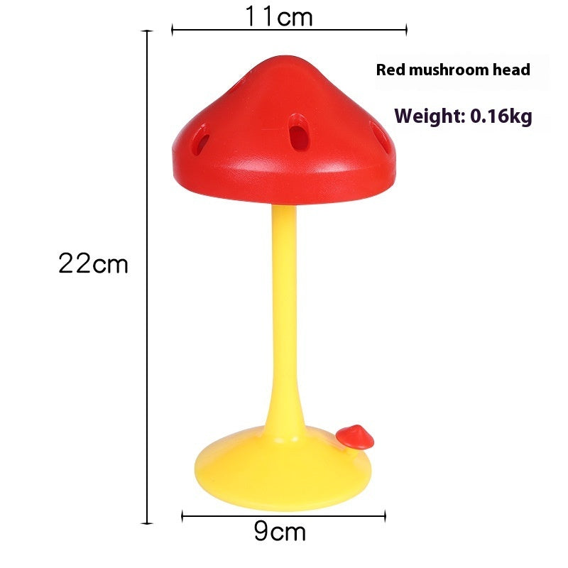 Pet Cat Bite Rotating Mushroom Relieving Stuffy Toy Pets dealsniper-net Red