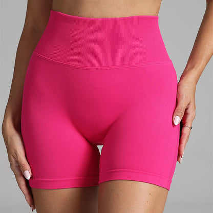 Seamless Yoga Shorts Women Solid Color High Waist Hip-lifting Women dealsniper-net