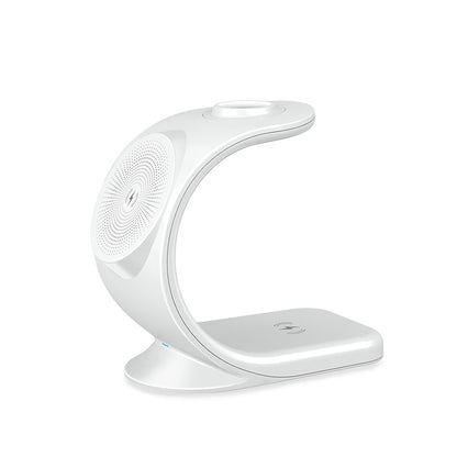 Vertical Three-in-one Magnetic Wireless Charger Gadgets Gym From House White USB