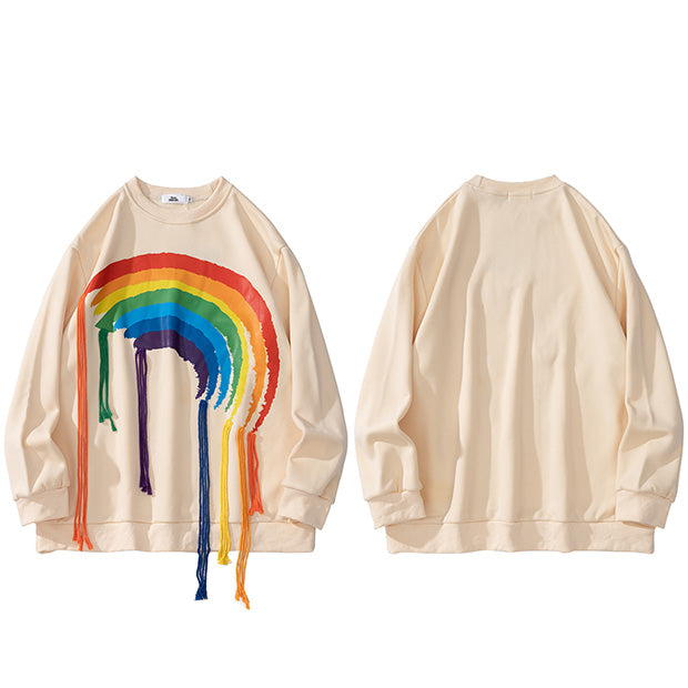 Men's And Women's Rainbow Print Long Sleeve Women dealsniper-net