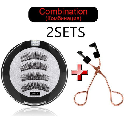Quantum Magnetic False Eyelash Clip Set Eye Makeup Tool Beauty DealSniper.net 2Sets 24P4 With Eyelash Curler