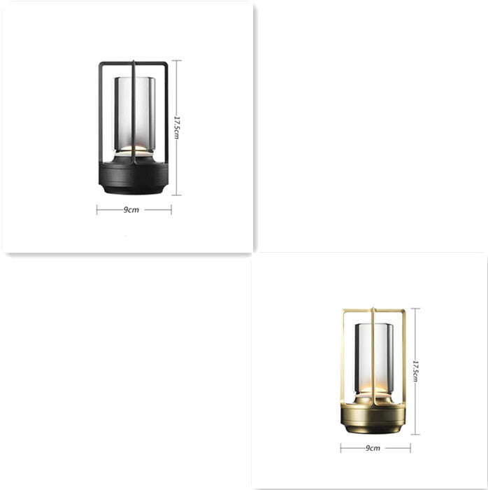 Removable USB Rechargeable Touch Bar Modern Table Lamp House BlenderJuice.com CJ Black Gold Touch