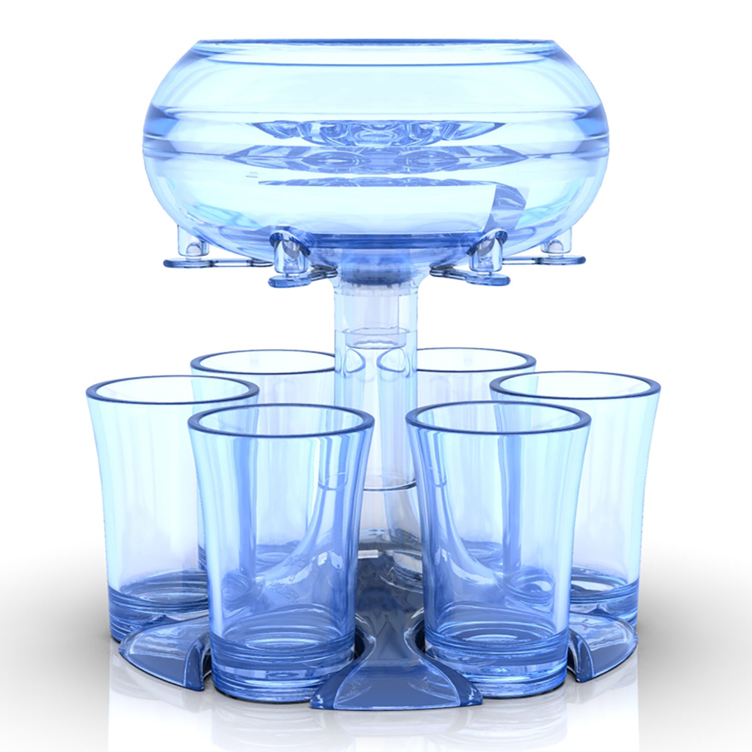 6-Shot Glass Dispenser Holder Wine Whisky Beer Dispenser Rack Bar Holidays DealSniper.net Sky Blue