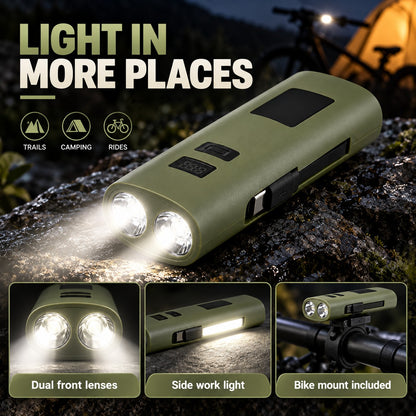 Rechargeable Z818 Green Portable Bicycle Flashlight Power Bank Outdoor DealSniper.net Z818GREEN