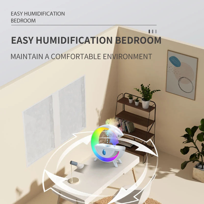 RGB Night Light Water Droplet Sprayer Anti-Gravity Air Humidifier 350ml Creative Home Office Mist Maker Diffuser Christmas Gift House dealsniper-net