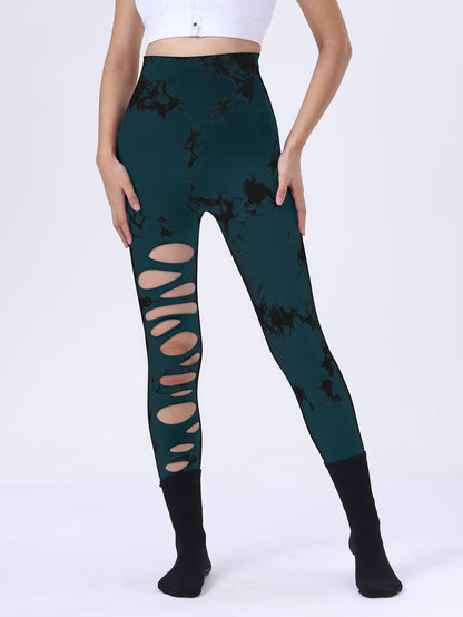 Butt Lifting Yoga Gym Athletic Pants, Hollow Out Tummy Control Women Gym From House Green L