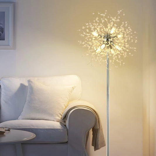 Bedroom Crystal Floor Lamp 69 Inch High Pole Lamp