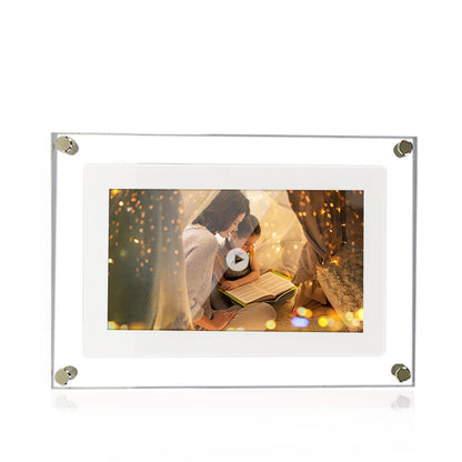 Digital Picture Frame Acrylic Video Player Digital Photo Frame Vertical Deals dealsniper-net White 10.1inches USB