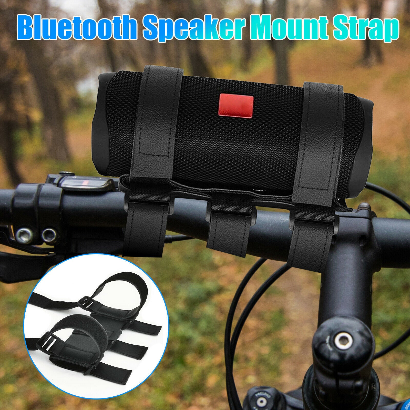 Bicycle Portable Bluetooth Speaker Mount For Golf Cart Bike Strap Accessories Outdoor dealsniper-net