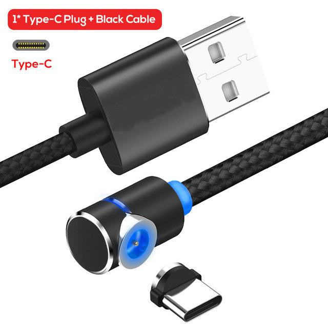 Magnetic Cable Micro Usb Cable 360 Degree Magnetic Charge Electronics DealSniper.net Black 6.5FT TYPE C