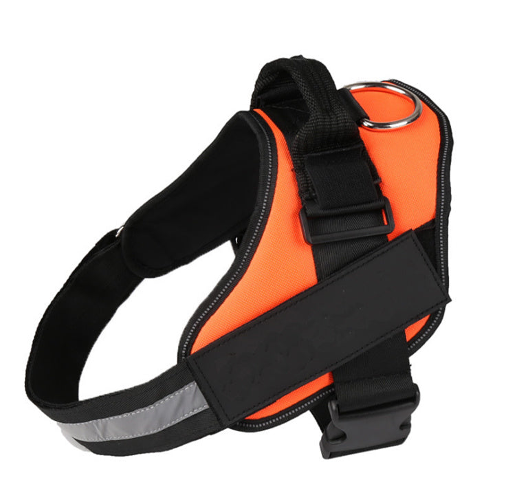 Personalized Custom Adjustable Reflective Breathable Dog Harness Pets dealsniper-net L Orange