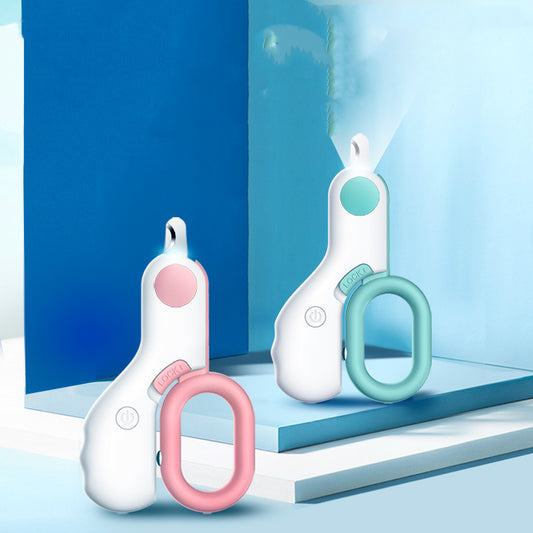 LED Illuminating Line Pet Mini ABS Nail Trimmer Pets Gym From House
