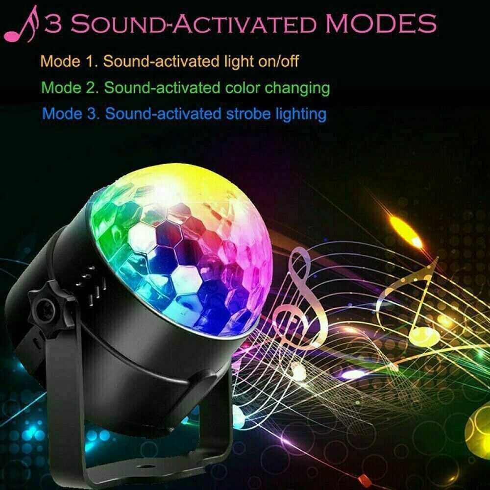 Disco Party Lights Strobe LED DJ Ball Sound Lamp Decoration