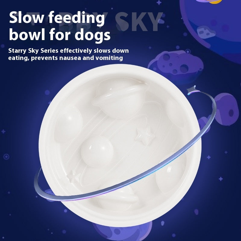 Planet Shape Slow Feeding Bowl Non-slip Anti-tumble Pets dealsniper-net