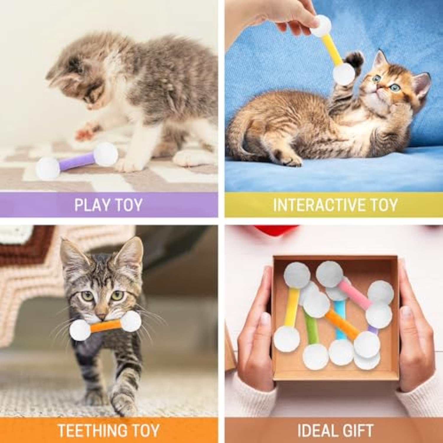 Swabs Catnip Toys Set Of Soft Plush Cat Kicker Toys Pets dealsniper-net