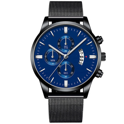Mens Business Luxury Watches For Men Mesh Band Quartz Watch Jewelry Gym From House Black Blue