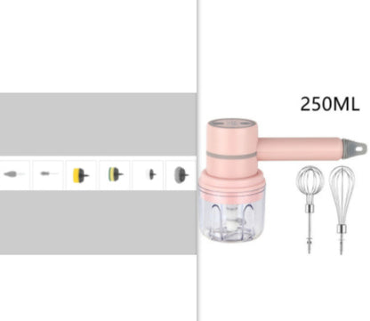 New Rechargeable Wireless Egg Beater Electric Baking Tool Kitchen dealsniper-net Pink set1 USB