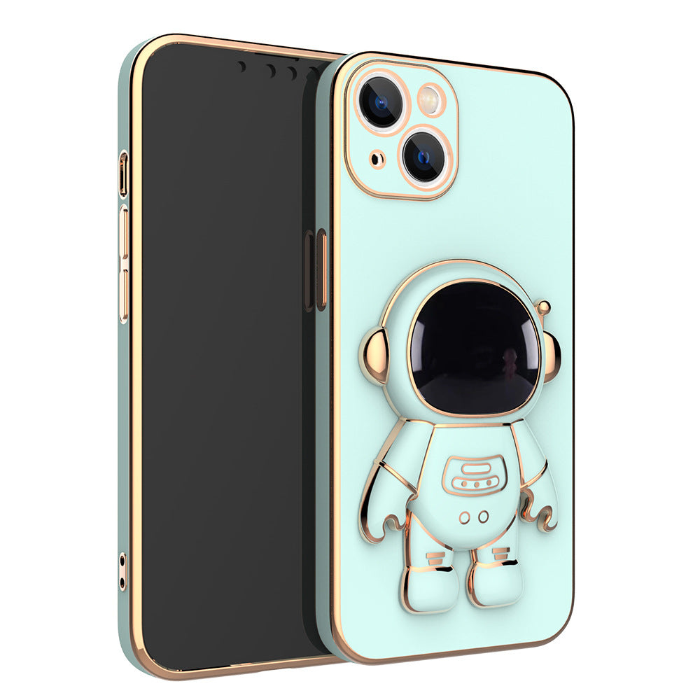 3D Astronaut Phone Case Anti-Drop Electroplating Bracket Phones dealsniper-net Light cyan Iphone12Mini