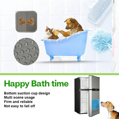 Dog Licking Mat Slow Feeder Premium Lick Pad With Suction Cups Pets DealSniper.net