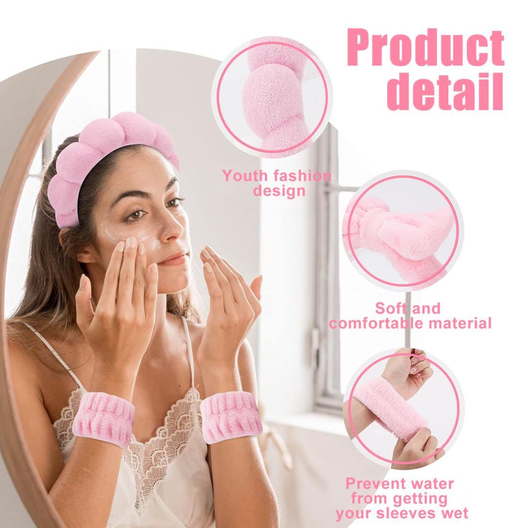 Headbuckle Bracelet Headband Four-piece Powder Set