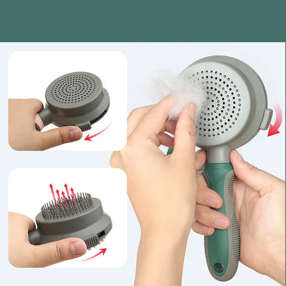 Pet Hair Removal Comb Cat Brush Self Cleaning Pets Gym From House