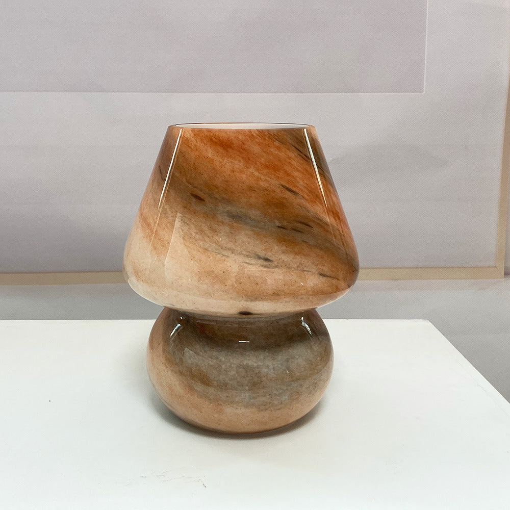 Handmade Glass Mushroom Table Lamp, Bedside Small Night Lamp Home Decor Gym From House Mars AU