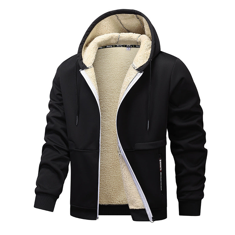 Casual Hoodies For Men Heavyweight Fleece Sweatshirt Winter Men Gym From House Black L