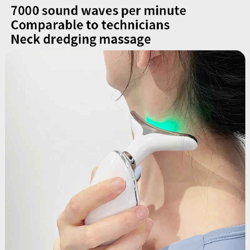 Neck Face Beauty Device Colorful LED Photon Therapy