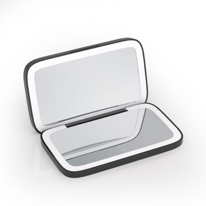 Portable Led Make-up Mirror Luminous Mirror Double-sided Beauty DealSniper.net Black 2326C