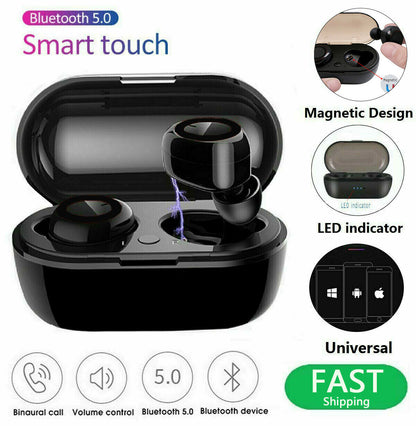 Waterproof Bluetooth 5.0 Wireless Earbuds Headphone Gadgets dealsniper-net