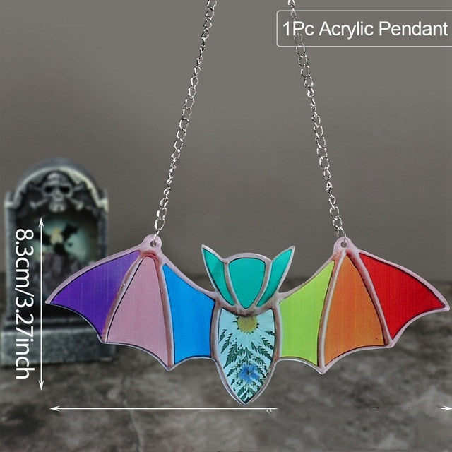 Halloween Decoration Hanging Acrylic Bat Pendant Holidays DealSniper.net 3 Style 12X6.5X0.4cm