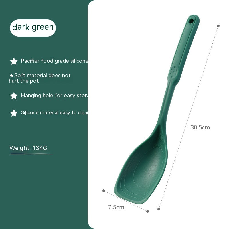 Household Multifunctional Spatula Edible Silicon Kitchen dealsniper-net Ladel Dark Green