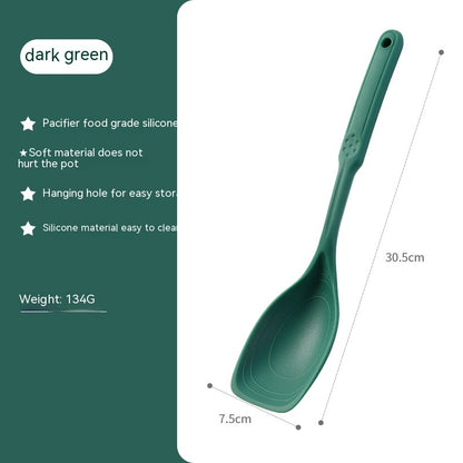 Household Multifunctional Spatula Edible Silicon Kitchen dealsniper-net Ladel Dark Green