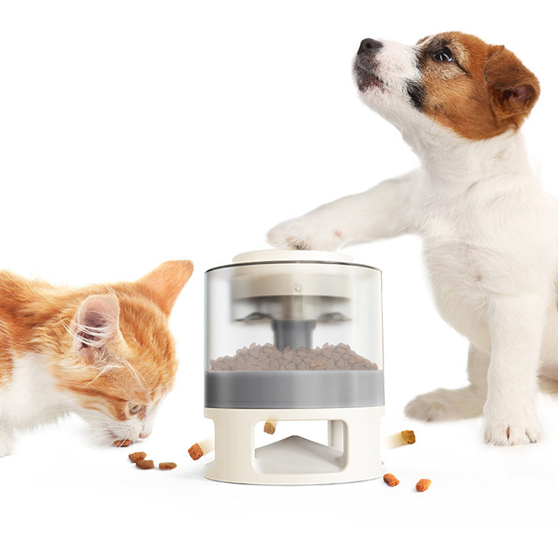 Dog Food Feeder Pet Accessories Cat Feeder Catapult Pets Gym From House B White