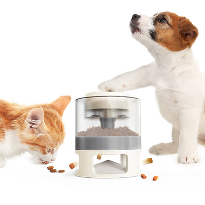 Dog Food Feeder Pet Accessories Cat Feeder Catapult Pets Gym From House B White