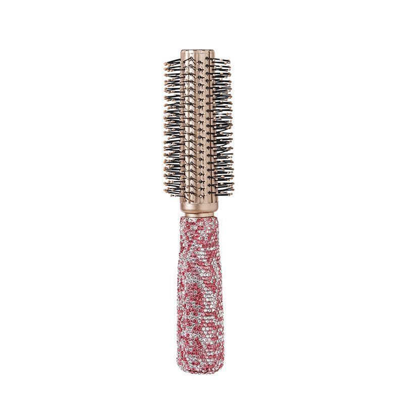 Diamond-encrusted Air Cushion Comb Anti-static Airbag Massage Comb Beauty dealsniper-net Full Diamond Round Pink