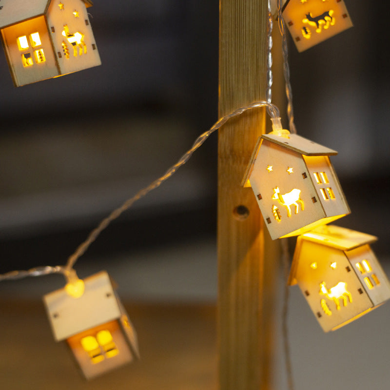 New House Shape LED String Lights Christmas Decoration String Lights