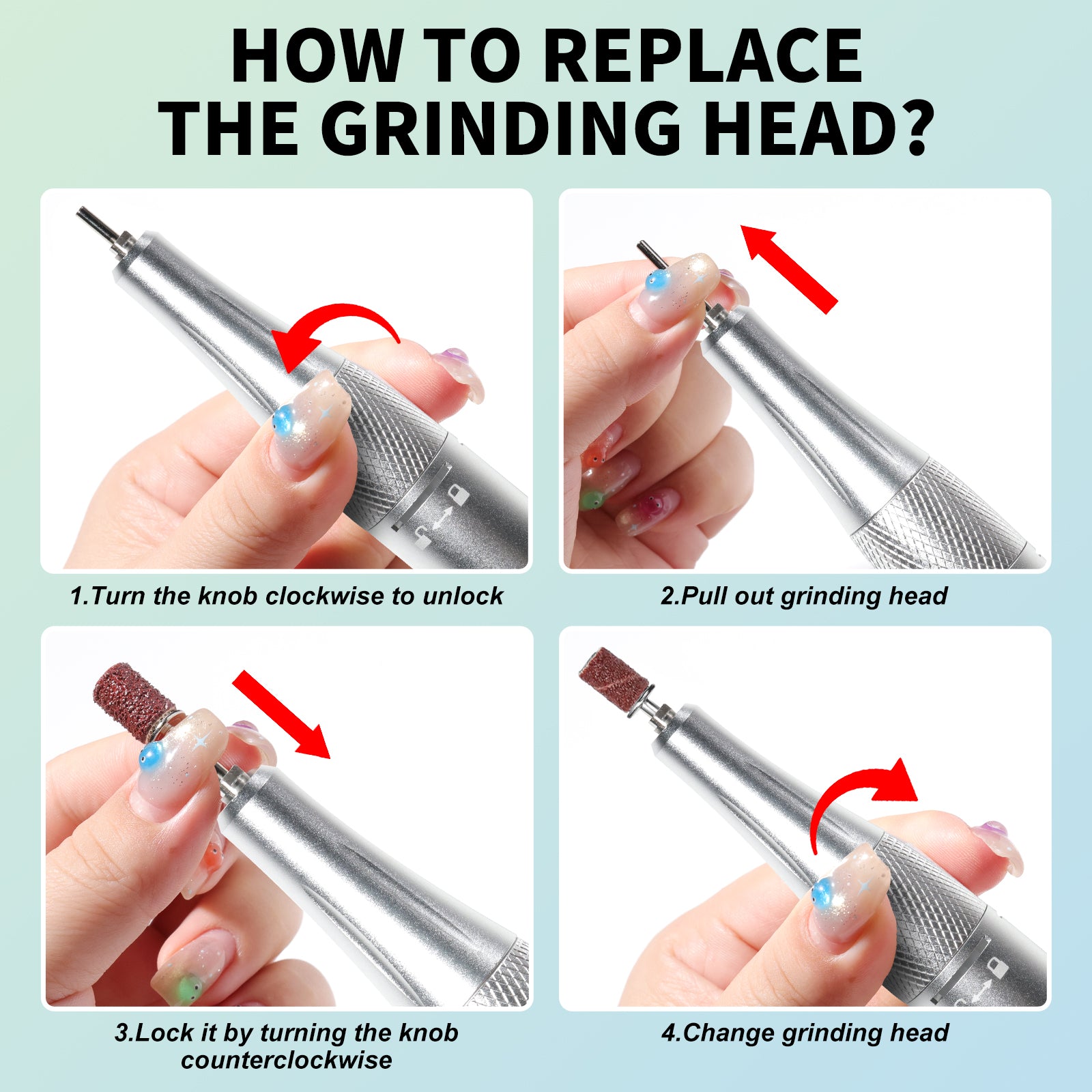 Nail Drill Machine Rechargeable Portable Nail File Beauty dealsniper-net