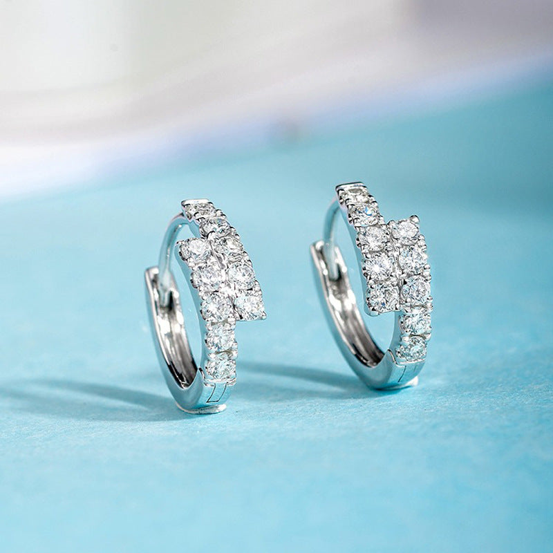 Small Diamond Ear Clip Female Light Luxury Minority Jewelry Gym From House