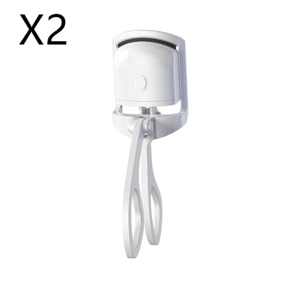 Heated Eyelash Curler Electric Temperature Control Mini Eyelash Beauty dealsniper-net White USB 2PCS