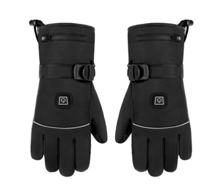 Winter Electric Heated Gloves Motorcycle Touch Screen Gloves Outdoor dealsniper-net Single heating gloves One size