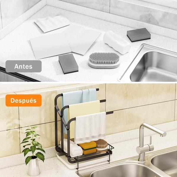 Kitchen Sink Sponge Rack With Drain Tray Kitchen Sink Kitchen dealsniper-net